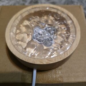 Wooden Circular Ripple Light Color Change 8"x2" See Description For More Info